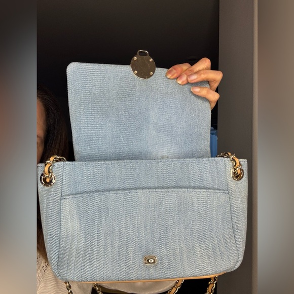 Henri Bendel Quilted Denim Convertible Crossbody bag - Picture 4 of 15